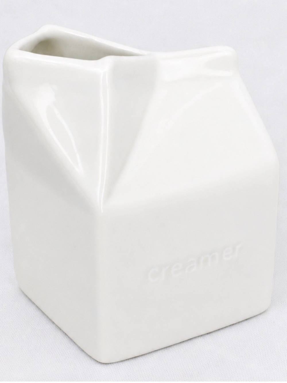 White Ceramic Creamer - Milk Carton Style - Target Home